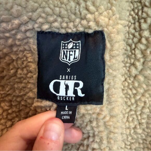 NFL X Darius Rucker Collection Large New York Giants Canvas Full Zip Hood - Picture 7 of 8